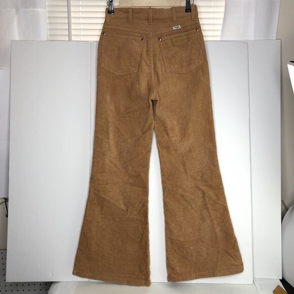 COPY - 27.5 INSEAM Wrangler Wanderer Corduroy Jeans W26 L27.5 Flare High Rise - Picture 7 of 12